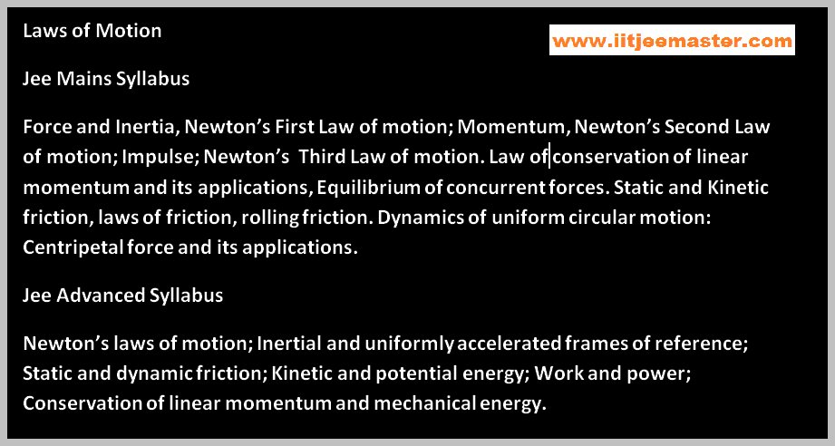 newtons law of iit jee physics video